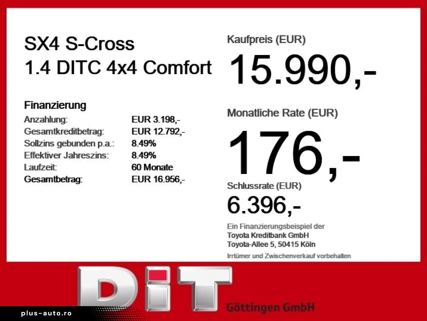 SUZUKI SX4 S-Cross 1.4 DITC 4x4 Comfort ACC LED Navi