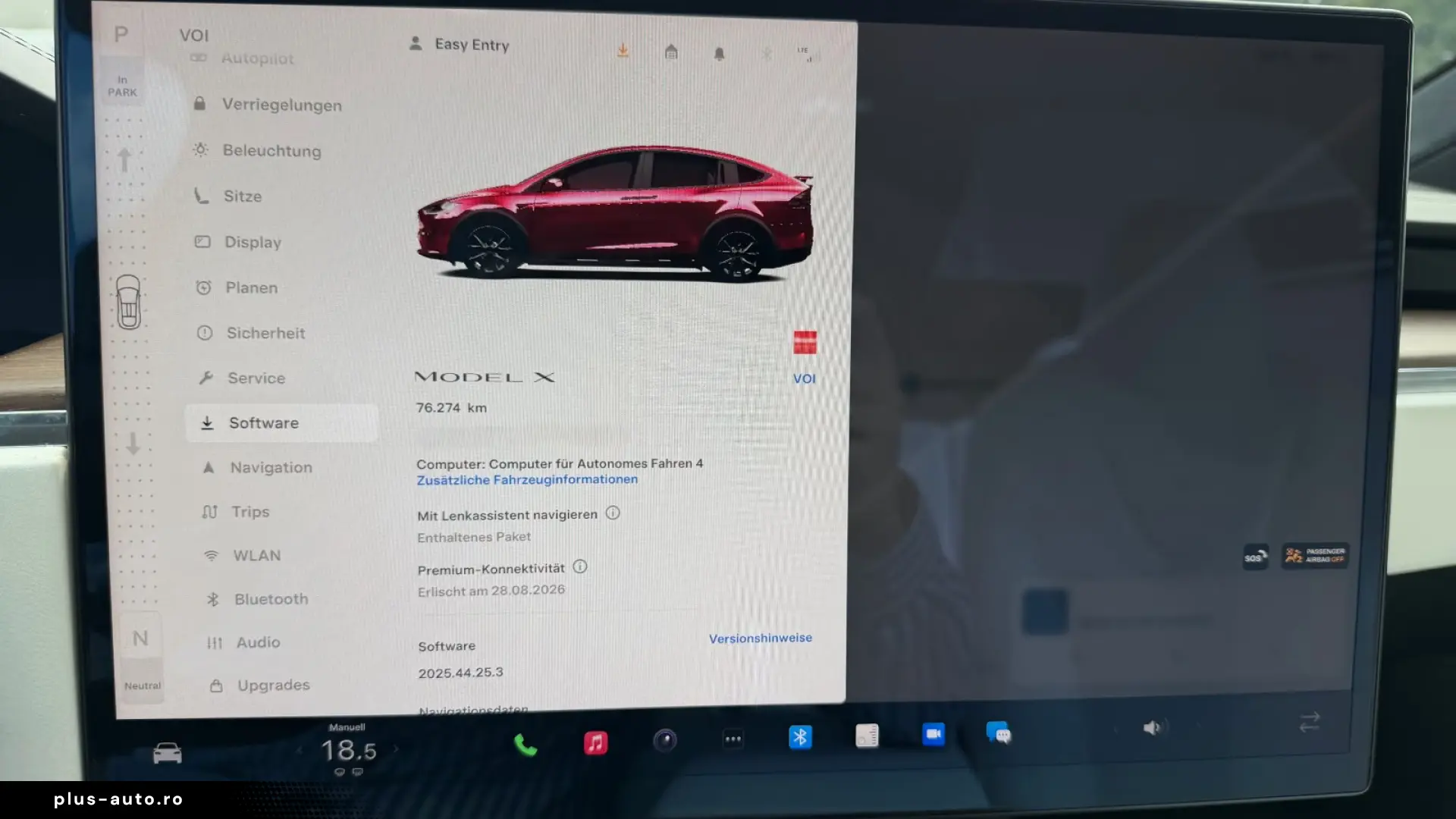 Tesla MODEL X PALLADIUM   EAP4   7 SEAT   ULTRA RED