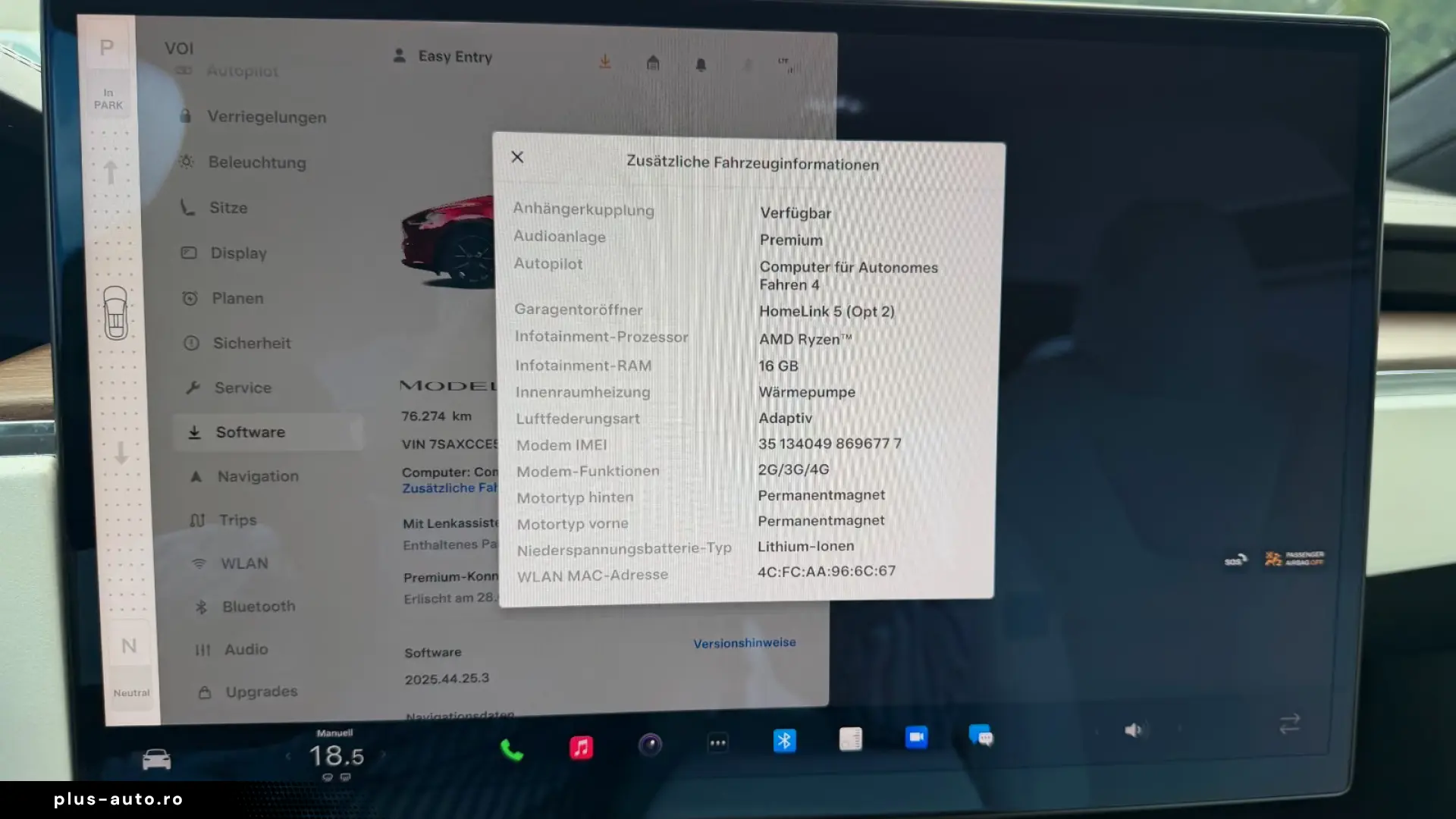 Tesla MODEL X PALLADIUM   EAP4   7 SEAT   ULTRA RED