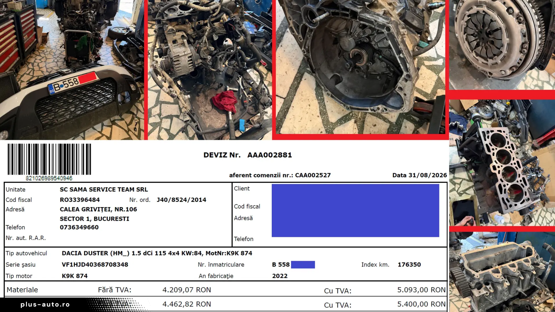 TVA deductibil! Duster 4x4 cu REPARAȚIE CAPITALĂ – 06 2022