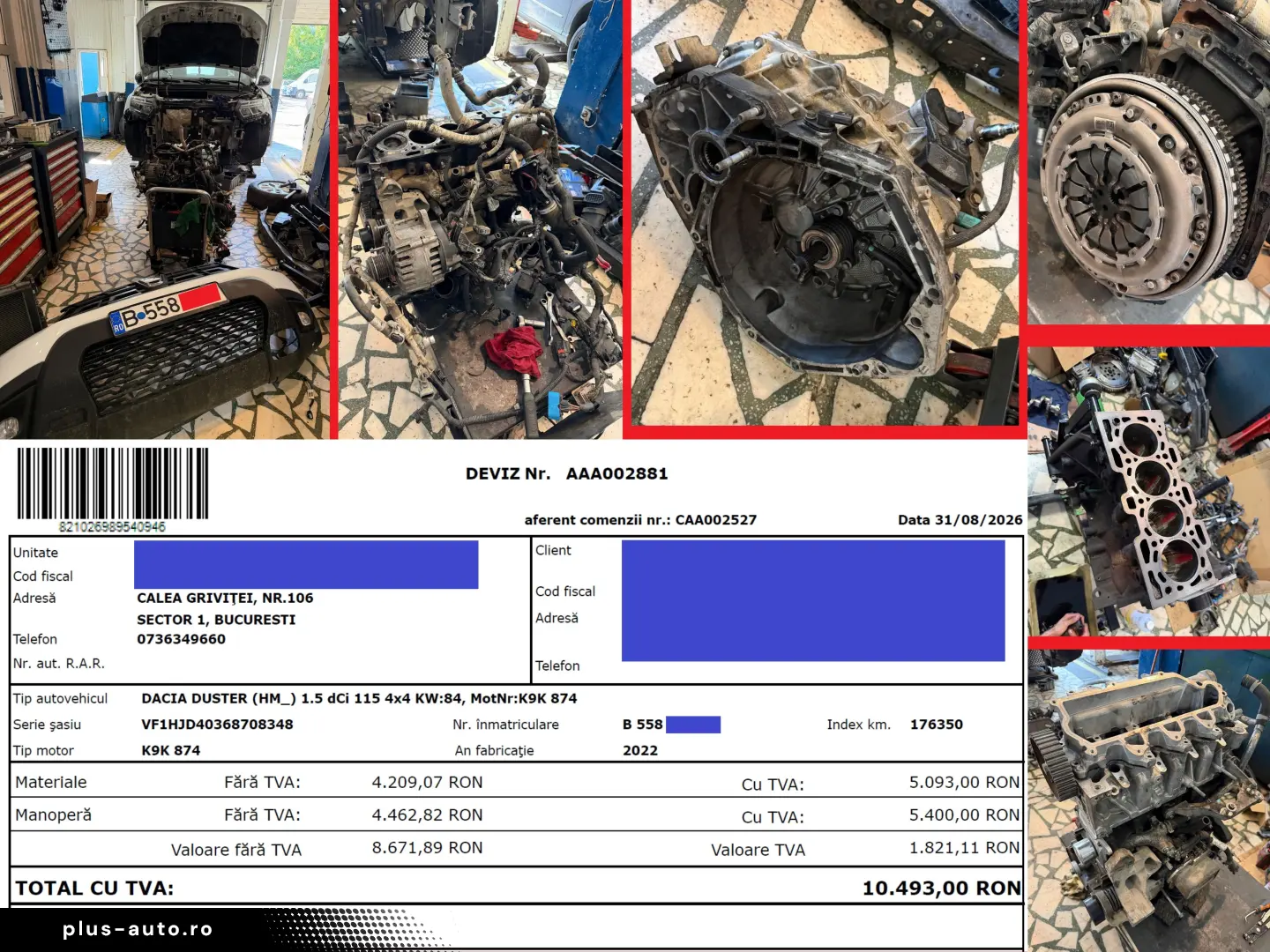 TVA deductibil! Duster 4x4 cu REPARAȚIE CAPITALĂ – 06 2022
