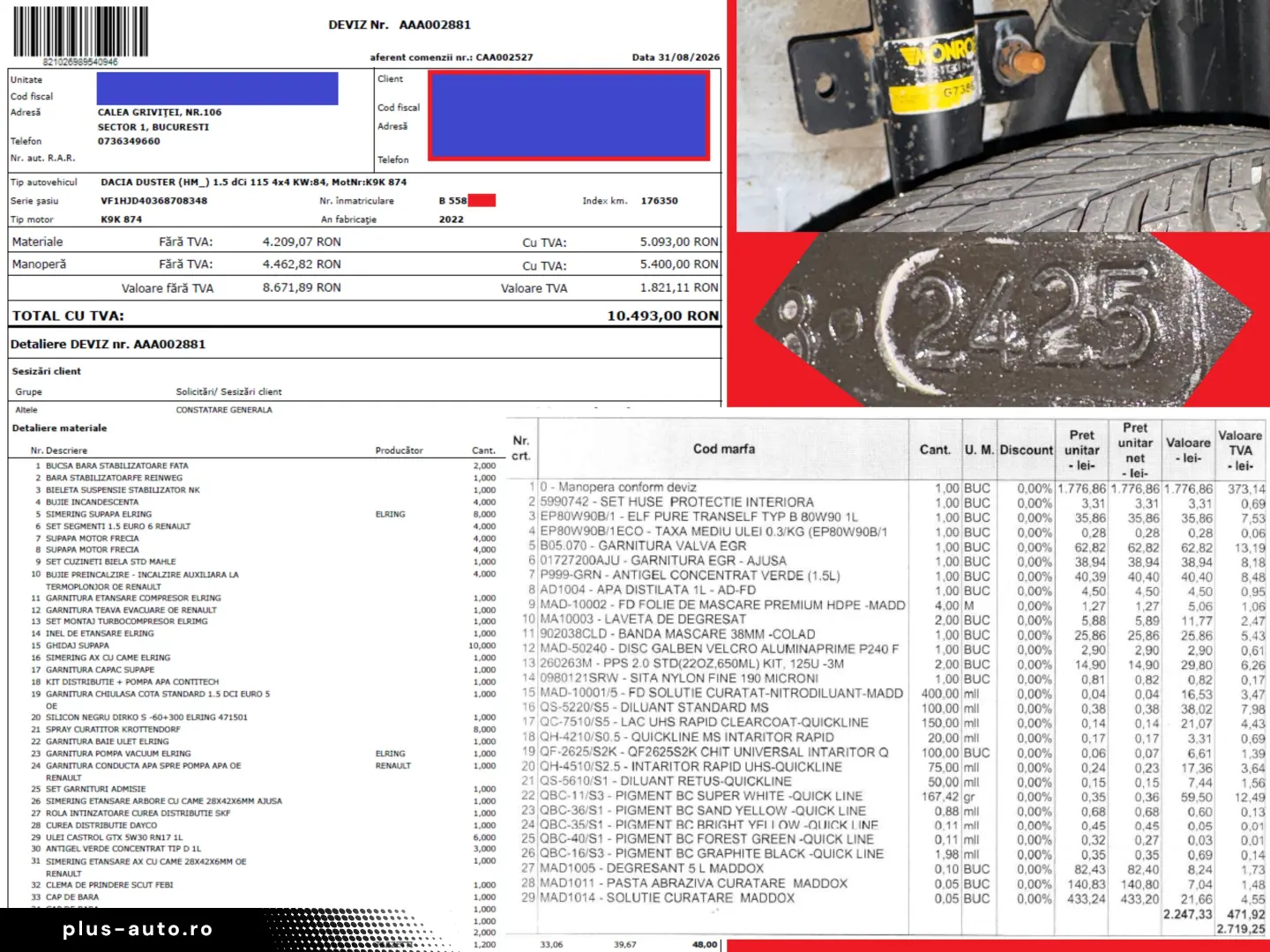 TVA deductibil! Duster 4x4 cu REPARAȚIE CAPITALĂ – 06 2022
