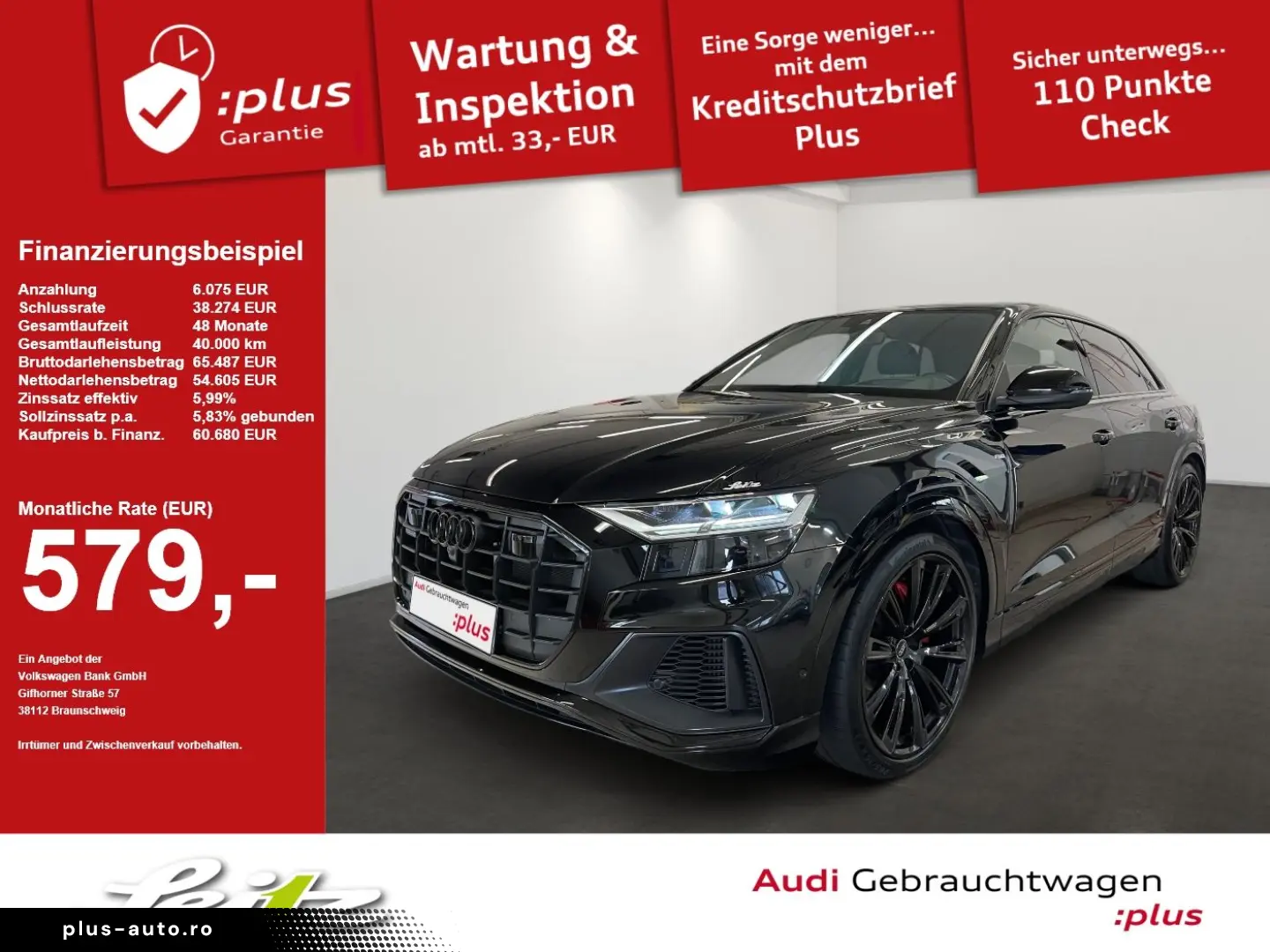 AUDI Q8 55 TFSI quattro  AHK HEAD-UP PANO B&O