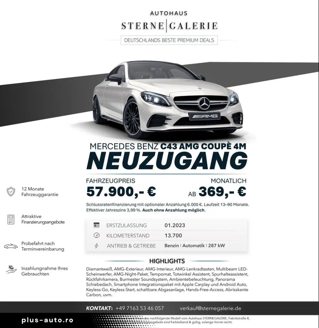 MERCEDES-BENZ C 43 AMG CARBON PANO TEMPOM AMBIENT Sp&hellip;