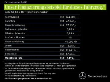 MERCEDES-BENZ AMG GT 63 S 4M  yellowstone Carbon Keramik AHK