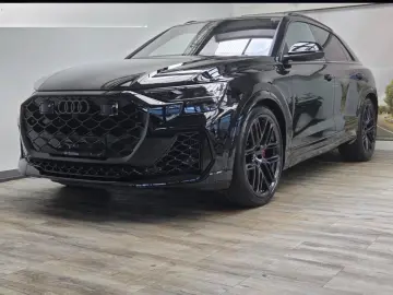 Audi RSQ8 sports exhaust AHK standing. Black  RS Design