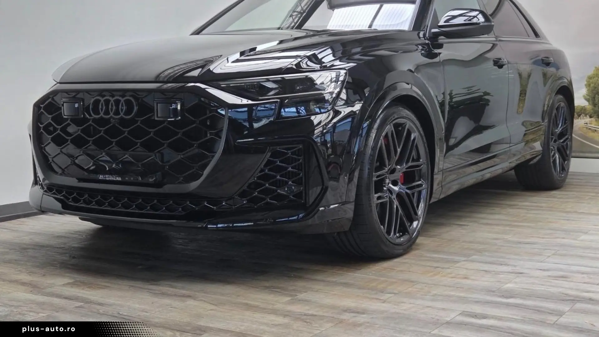 Audi RSQ8 sports exhaust AHK standing. Black  RS Design
