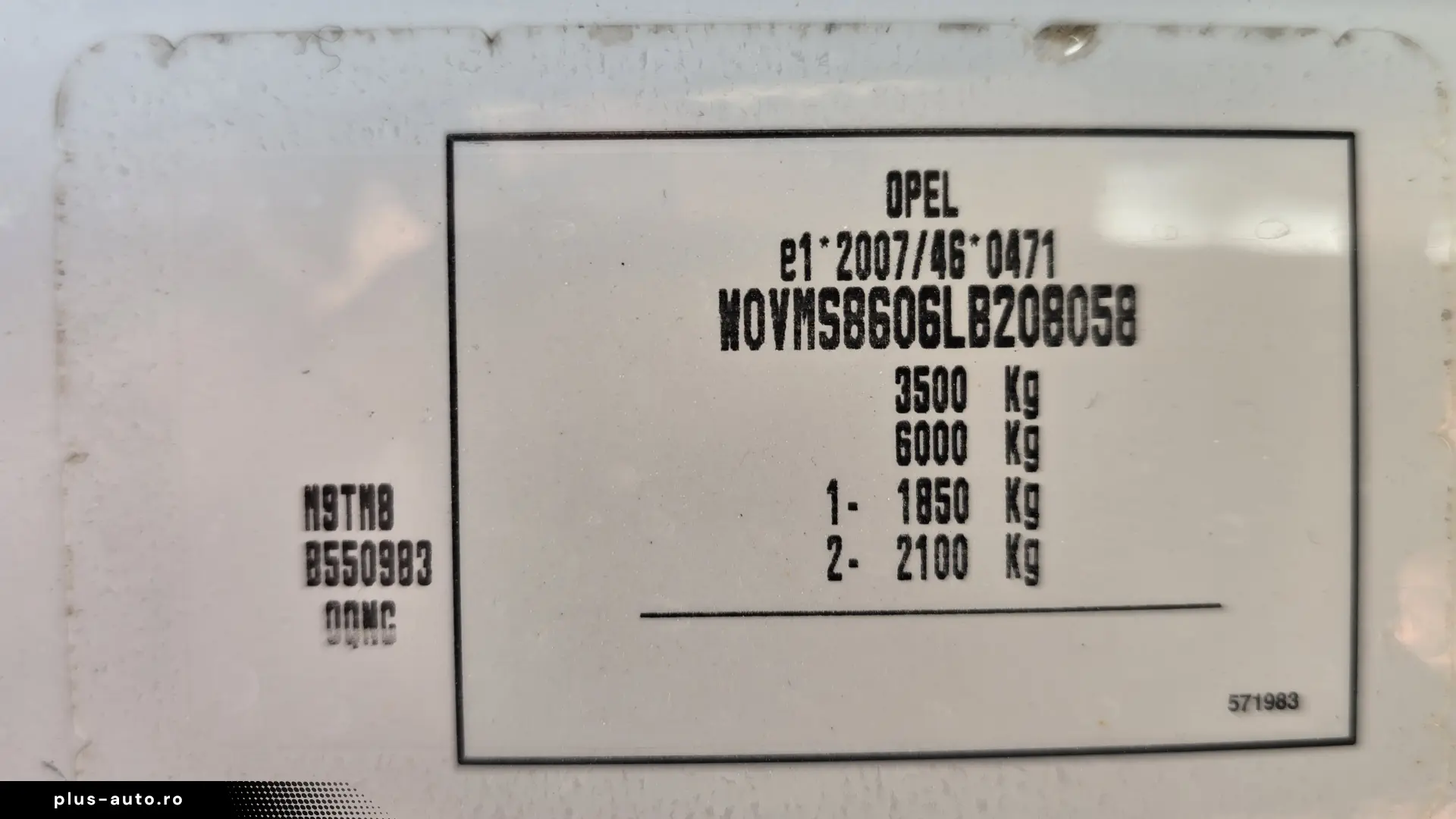2020 Opel New Movano Doka 7 Locuri BENA L=3.20m