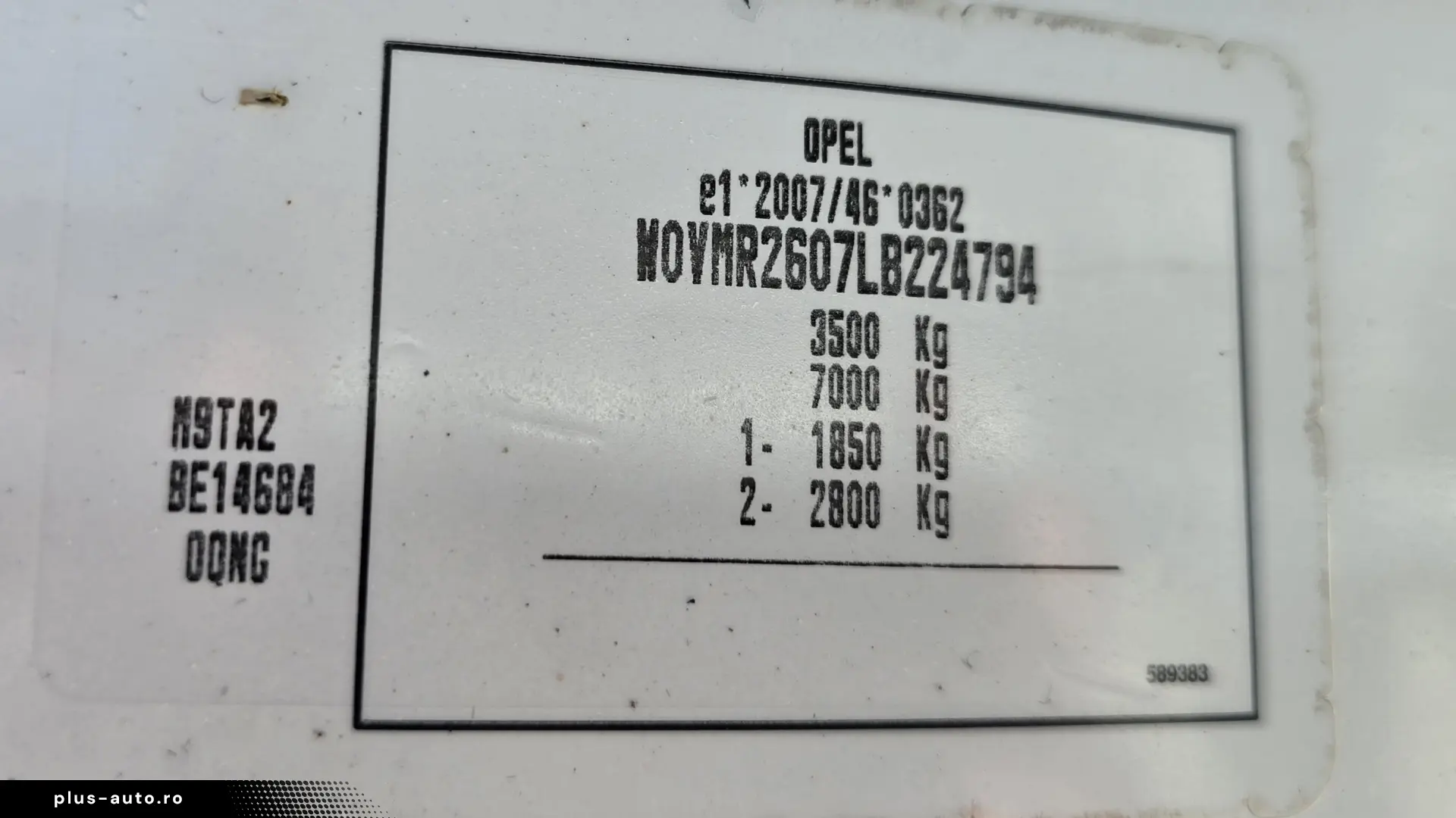 2020 Opel Movano L3H2 AXA DUBLA   ROTI DUBLE pe spate