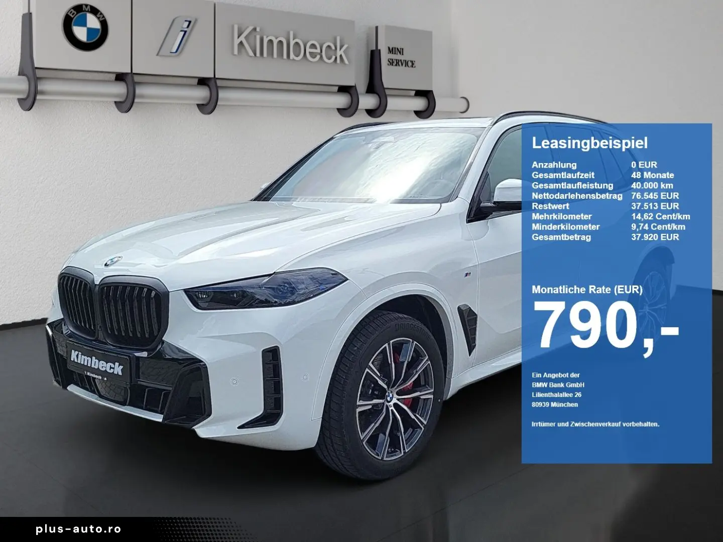BMW X5 în leasing operațional MOOV