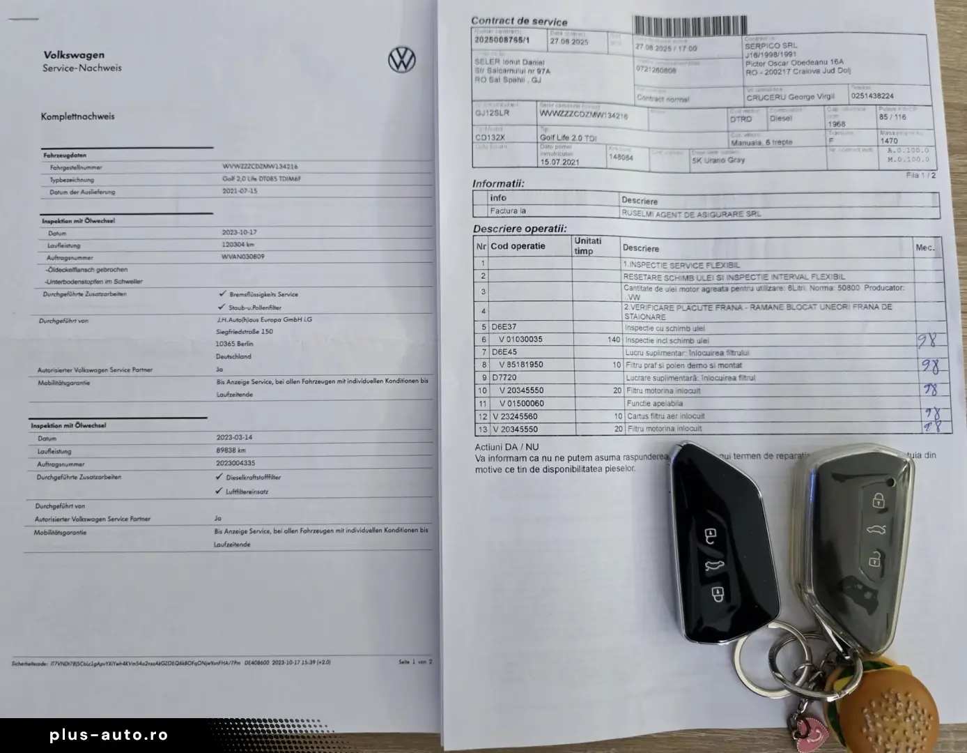 VW Golf 8 2.0 TDI 2021 - revizie recenta - GATA DE DRUM