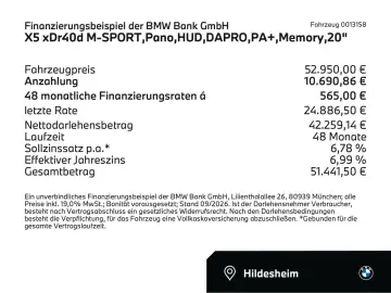 BMW X5 xDr40d M-SPORT Pano HUD DAPRO PA  Memory 20
