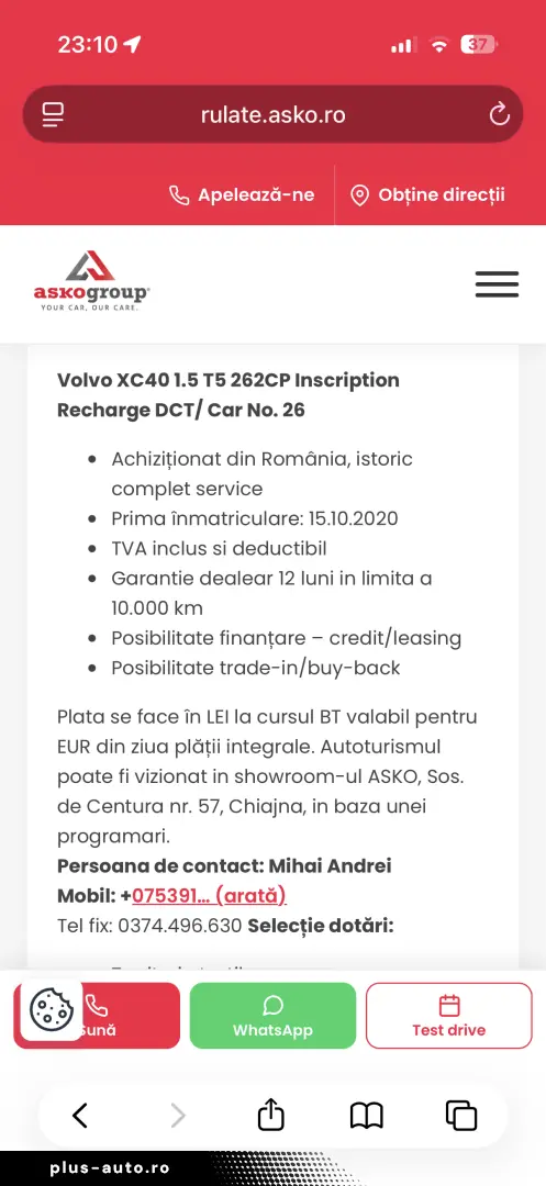 Citroën C4 Picasso înmatriculat ITP valabil