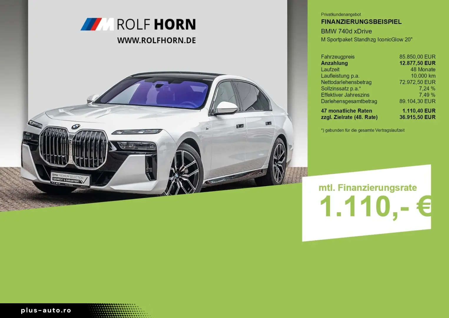 BMW Seria 7 în leasing operațional MOOV