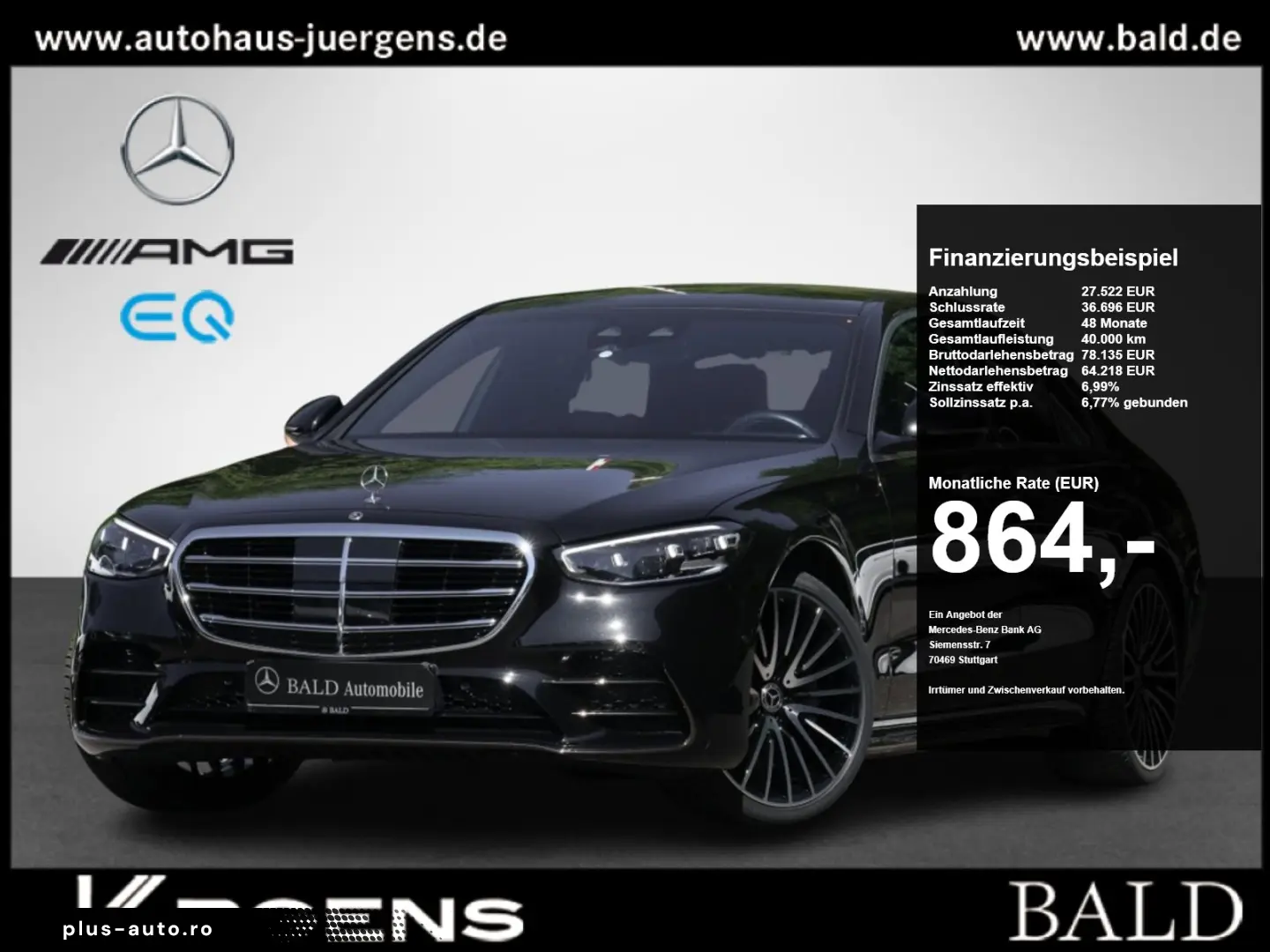 MERCEDES-BENZ S 450 d 4M AMG-Sport Pano MLB AIRM Bur&hellip;