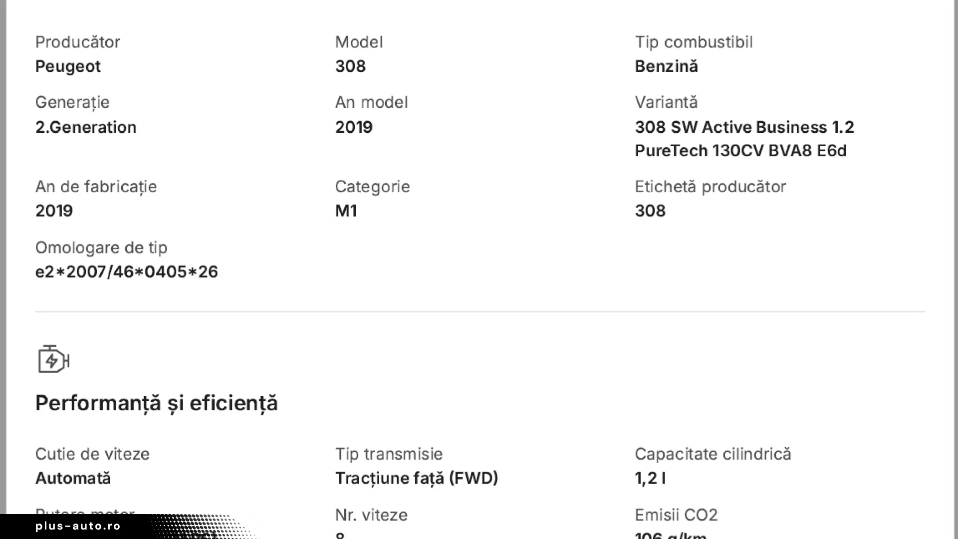 TVA deductibil! 308 SW automat EAT8 131CP – 09 2019 146464km