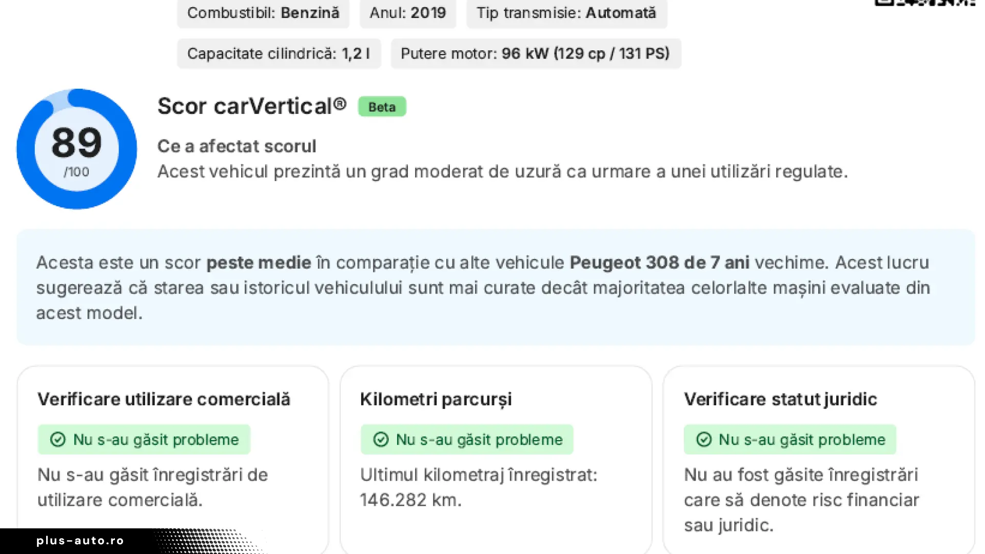 TVA deductibil! 308 SW automat EAT8 131CP – 09 2019 146464km