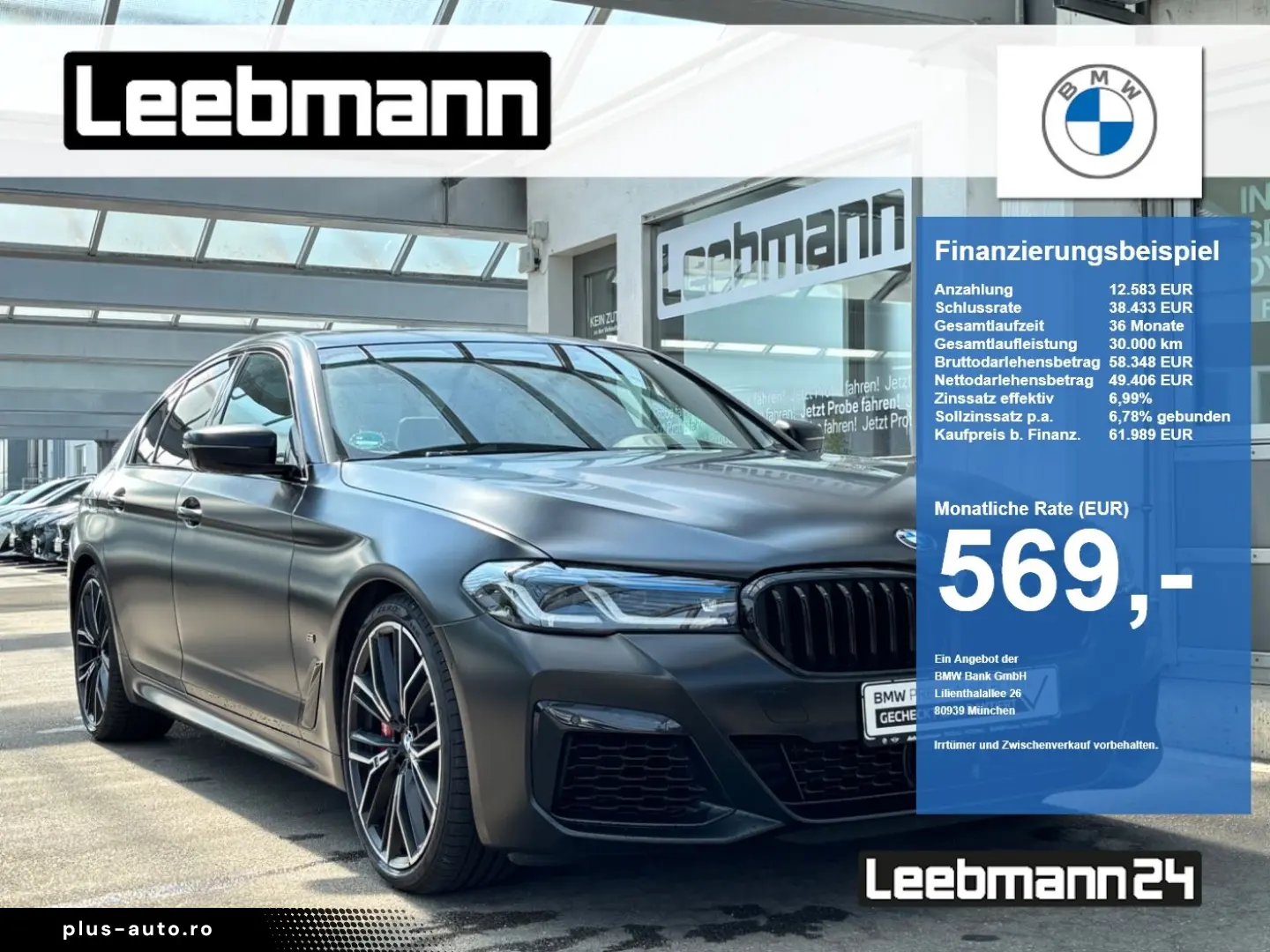 BMW M550i xDr. M-Pro Matt-Lack Nappa GSD 2 ..GARANTI