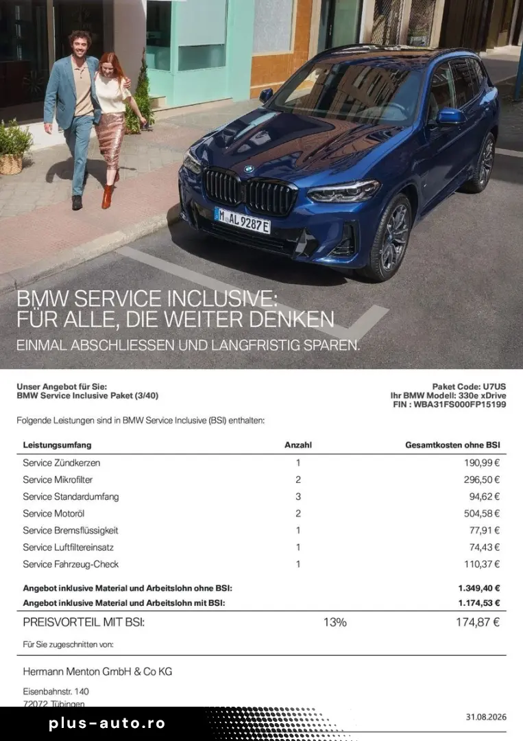 BMW 330e xDrive Limousine M Sportpaket 18  ParkingAs